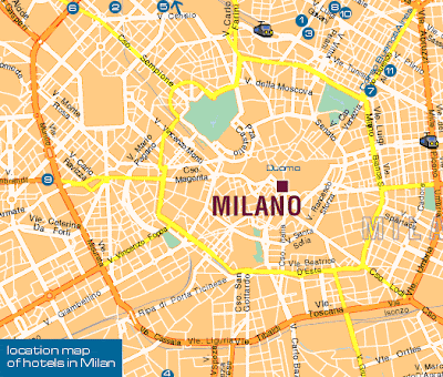 City map Milano