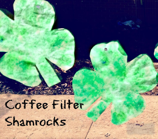 St. Patrick's Day Coffee Filter Shamrocks craft