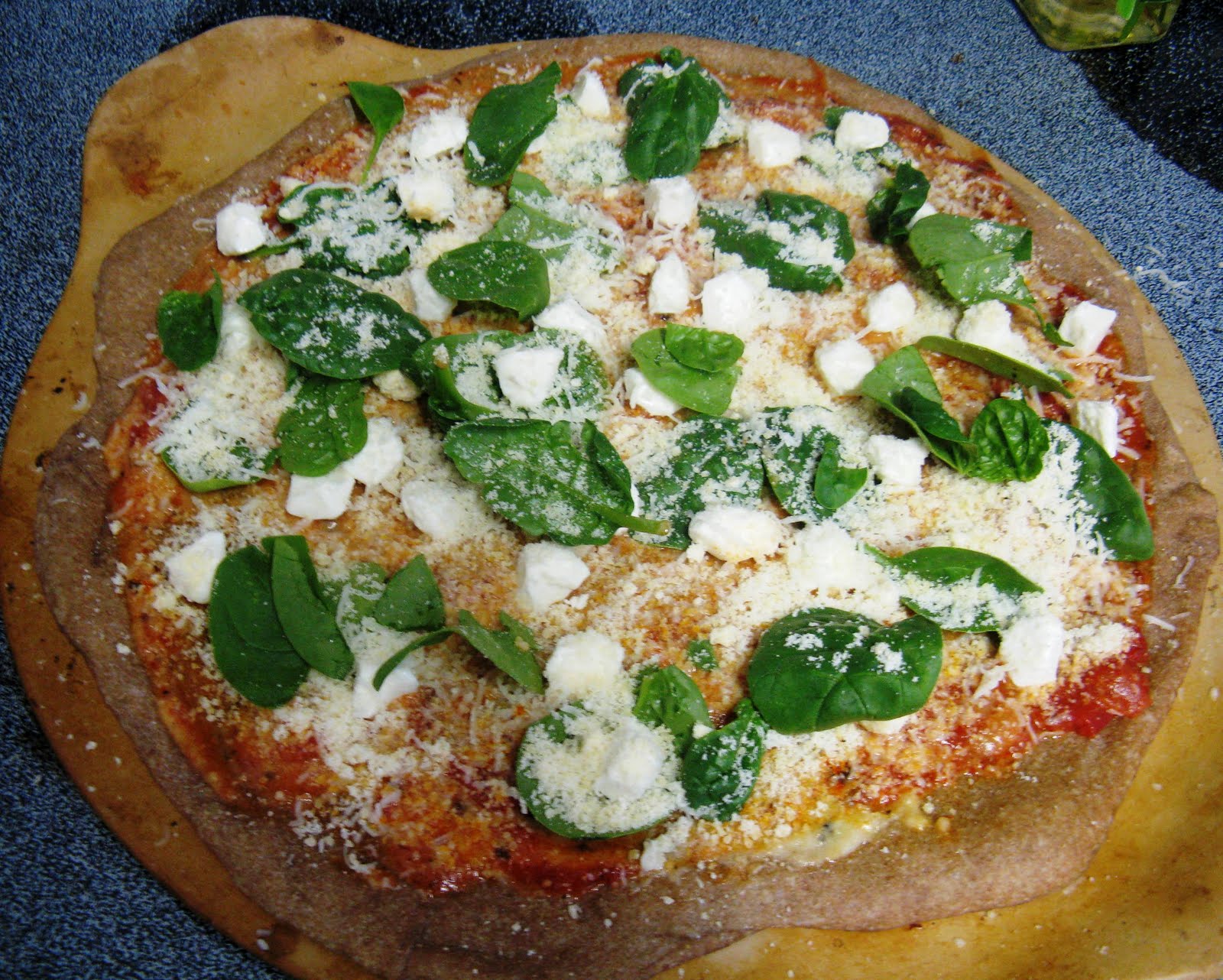 My Own Test Kitchen Spinach Alfredo Pizza