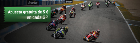 Apuesta en MotoGP ganador mundial y gana 5 euros cada gp con bwin 23-29 marzo Apuesta en MotoGP ganador mundial y gana 5 euros cada gp con bwin 23-29 marzo