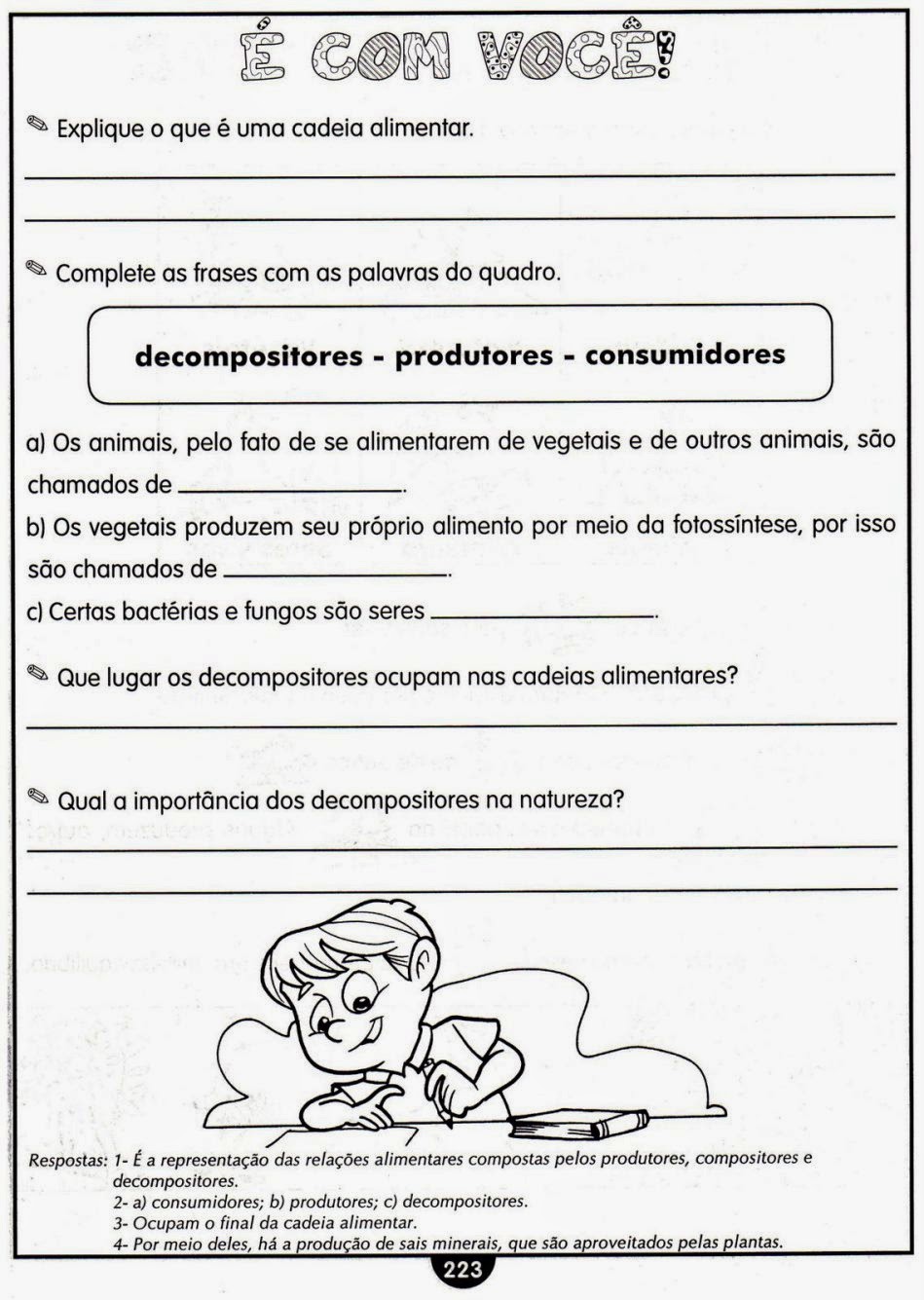 Educa X: Atividades de ciências 4 ano cadeia alimentar