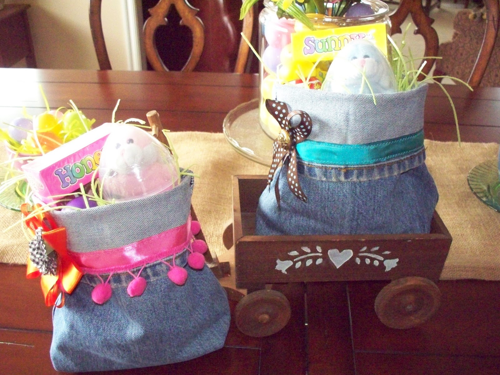 Carol's Heirloom Collection Denim Easter Baskets
