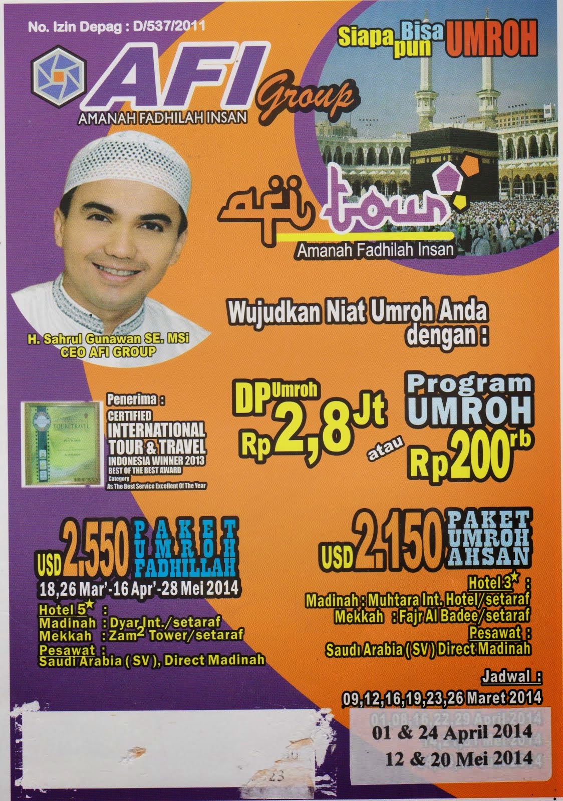 Umroh Murah | Umroh Saga Mulia Pekanbaru | Umroh Cicilan Murah | Call 082385574657