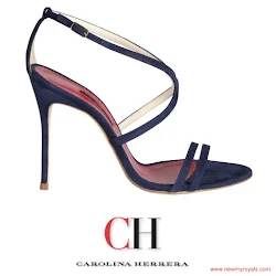 Queen Letizia Style CAROLINA HERRERA Sandals and CAROLINA HERRERA Dress 