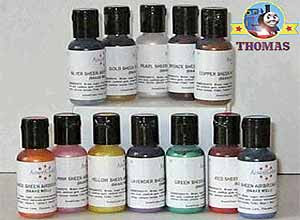 Plenty of artistic creative design scope metallic and pearl airbrush birthday cake decorating colors