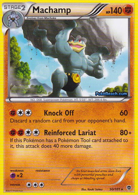 Primetimepokemon S Blog Machamp 50 101 Plasma Blast Pokemon Card Review