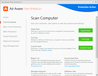 Ad-Aware Free Antivirus Tampilan Scan Antivitus Ad-Aware