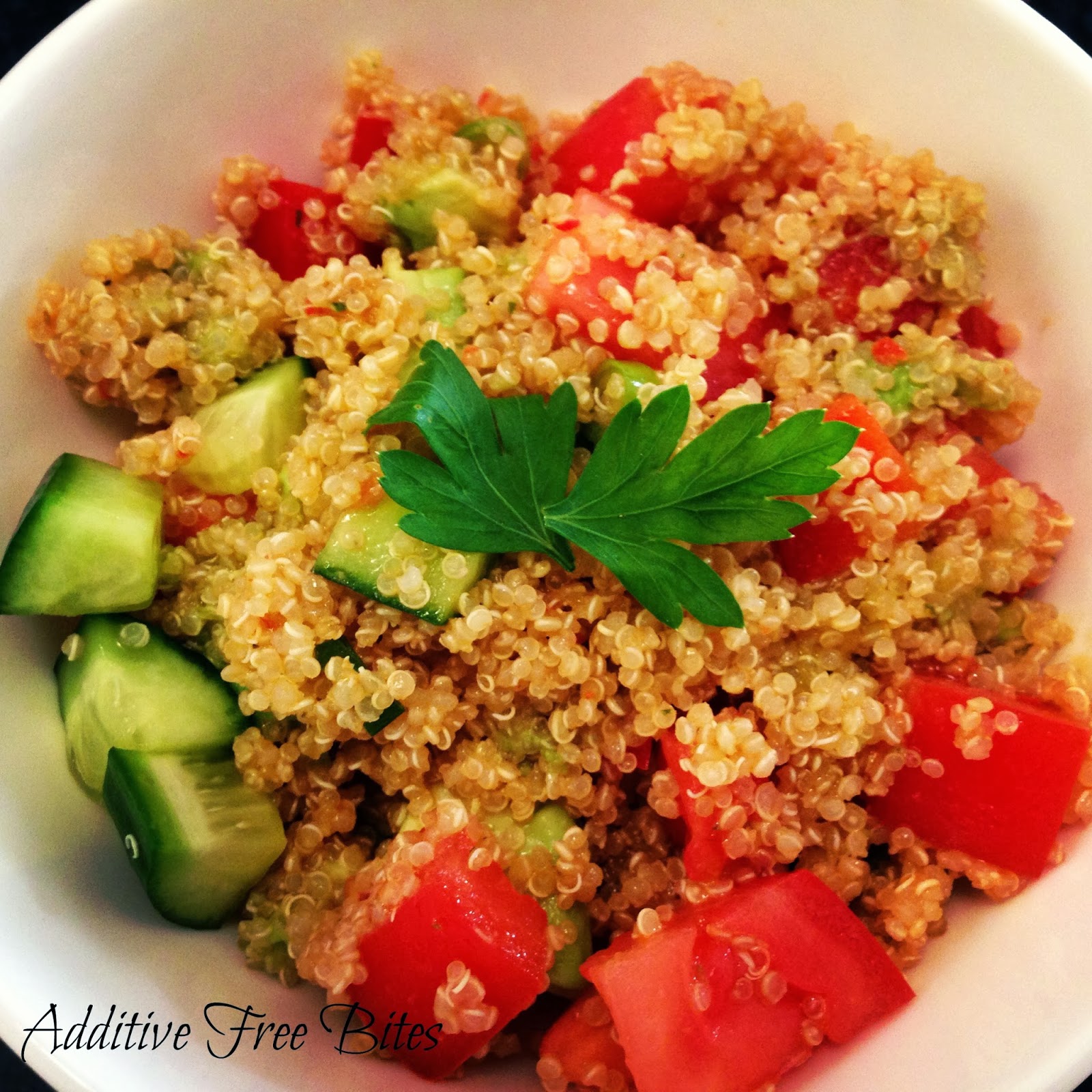 Additive Free Bites Spicy Quinoa Salad