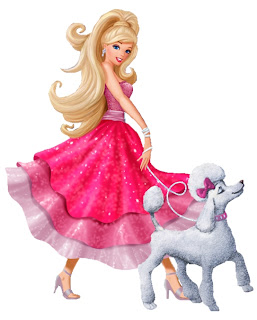 Topo de Bolo Personalizado - Topper Tema Barbie - Loira - Morena