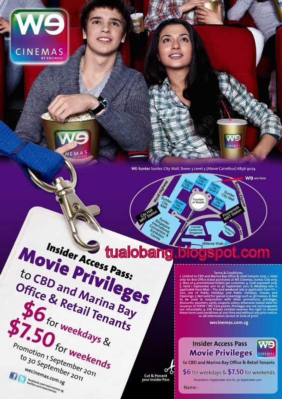 Tua Lobang Eng Wah CinemaSuntec 6 for weekdays & 7.50 for