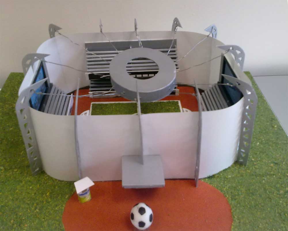 Como Hacer Maquetas: Dos Modelos de Estadio en Reciclaje Como Hacer Maquetas: Dos Modelos de Estadio en Reciclaje