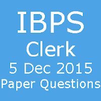 IBPS Clerk Paper 5 Dec