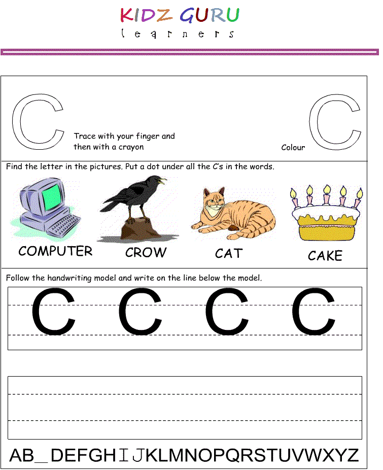 Kindergarten Worksheets: PRINTABLE.... Alphabets ( A - Z ) Tracing Sheets