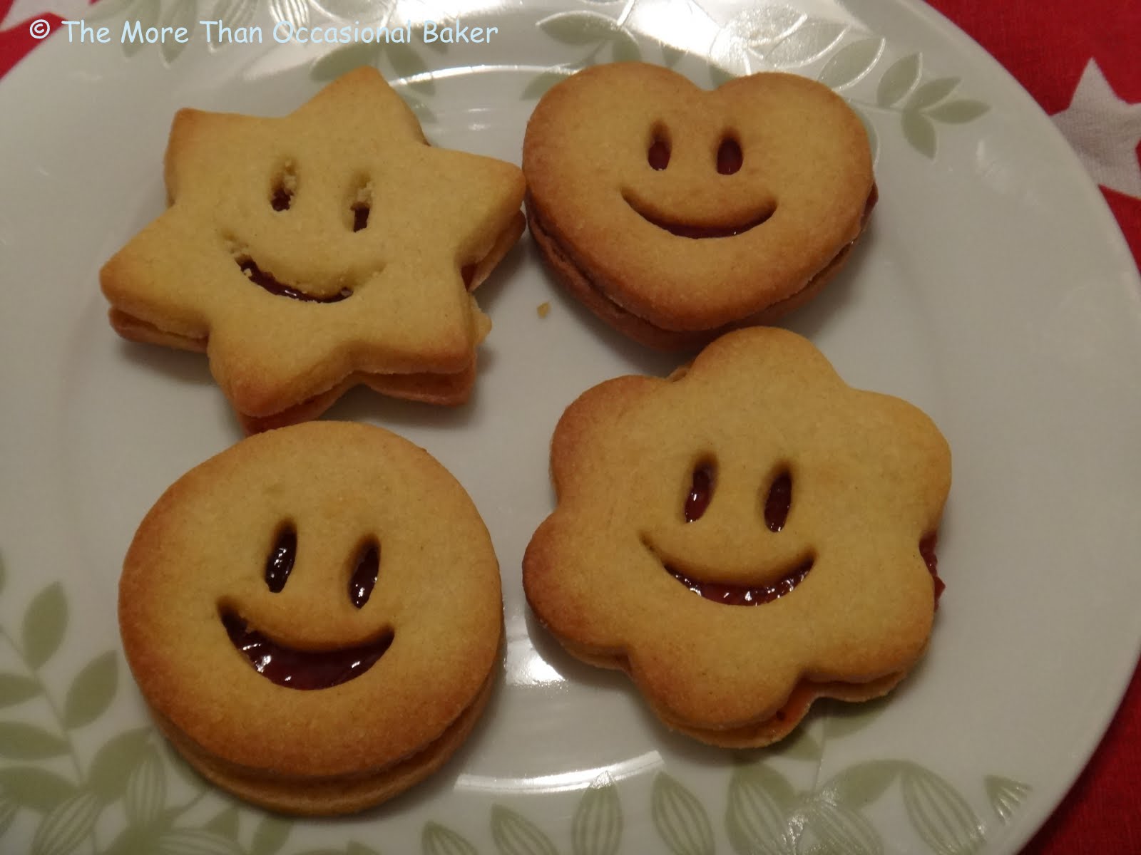 The more than occasional baker Smiley Face Jam Cookies