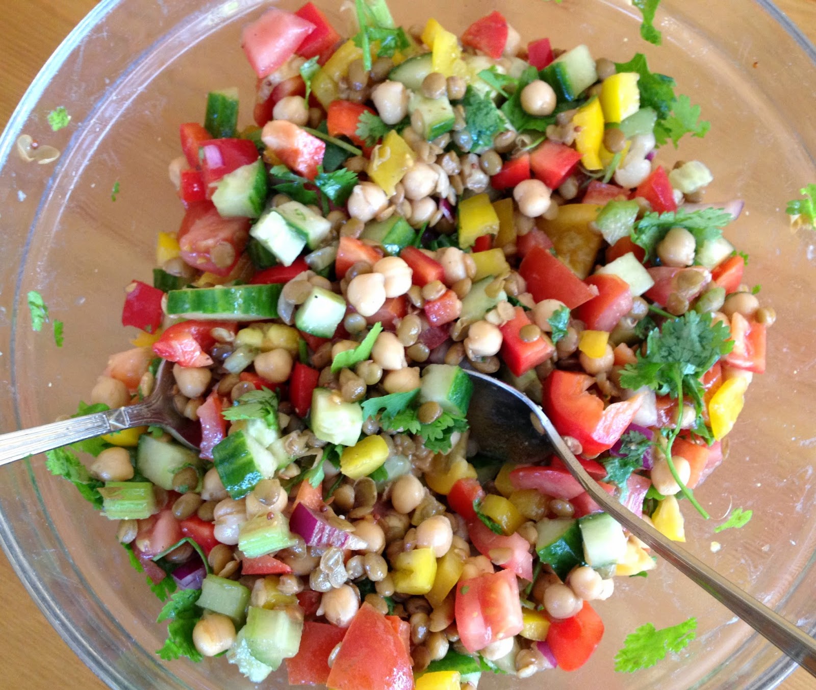 Little Savage's Kitchen Green Lentil & Chickpea Salad.