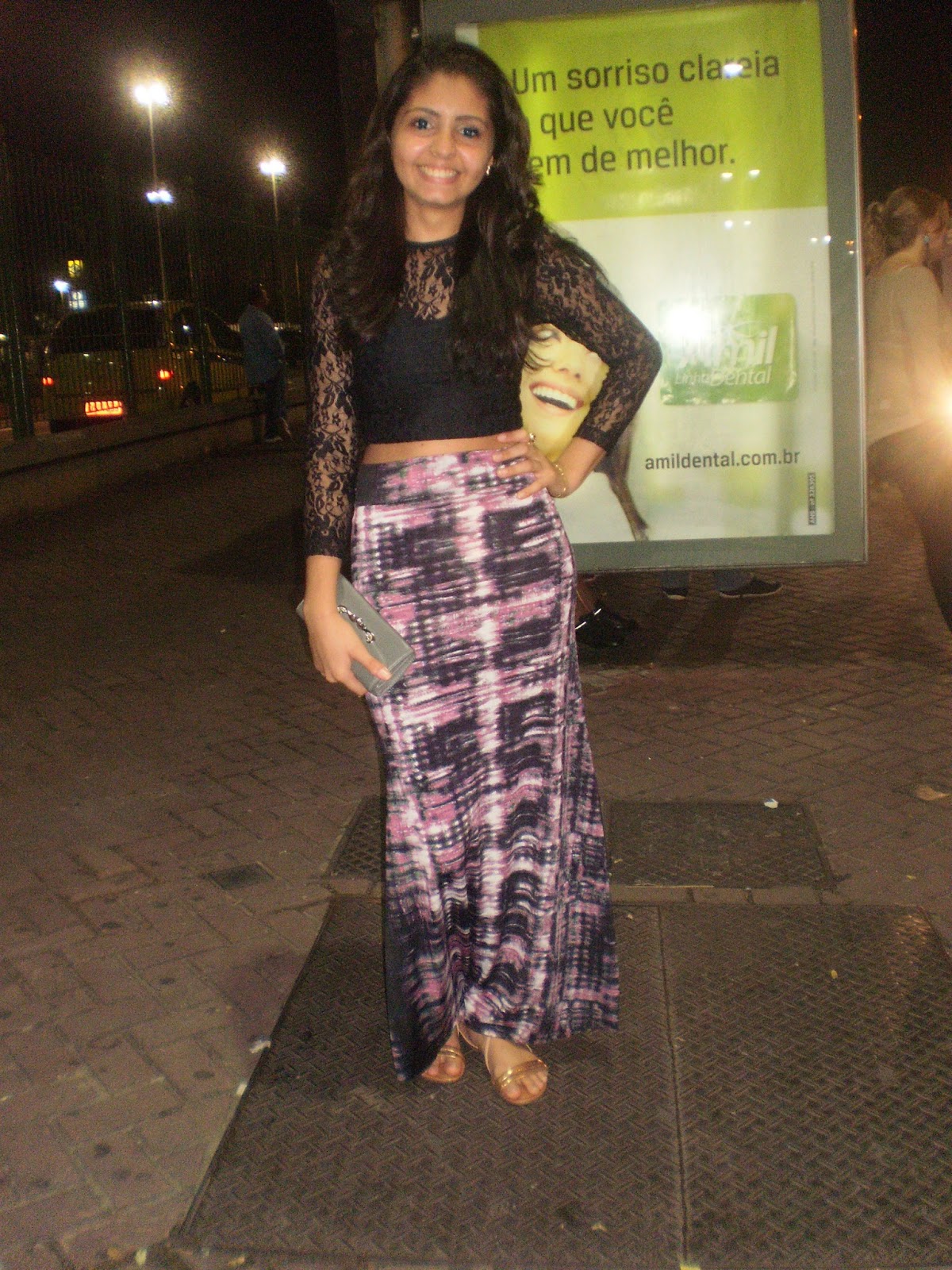 saia longa com rasteirinha