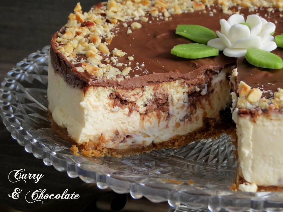 Ferrero rocher and Nutella cheesecake Ferrero rocher and Nutella cheesecake