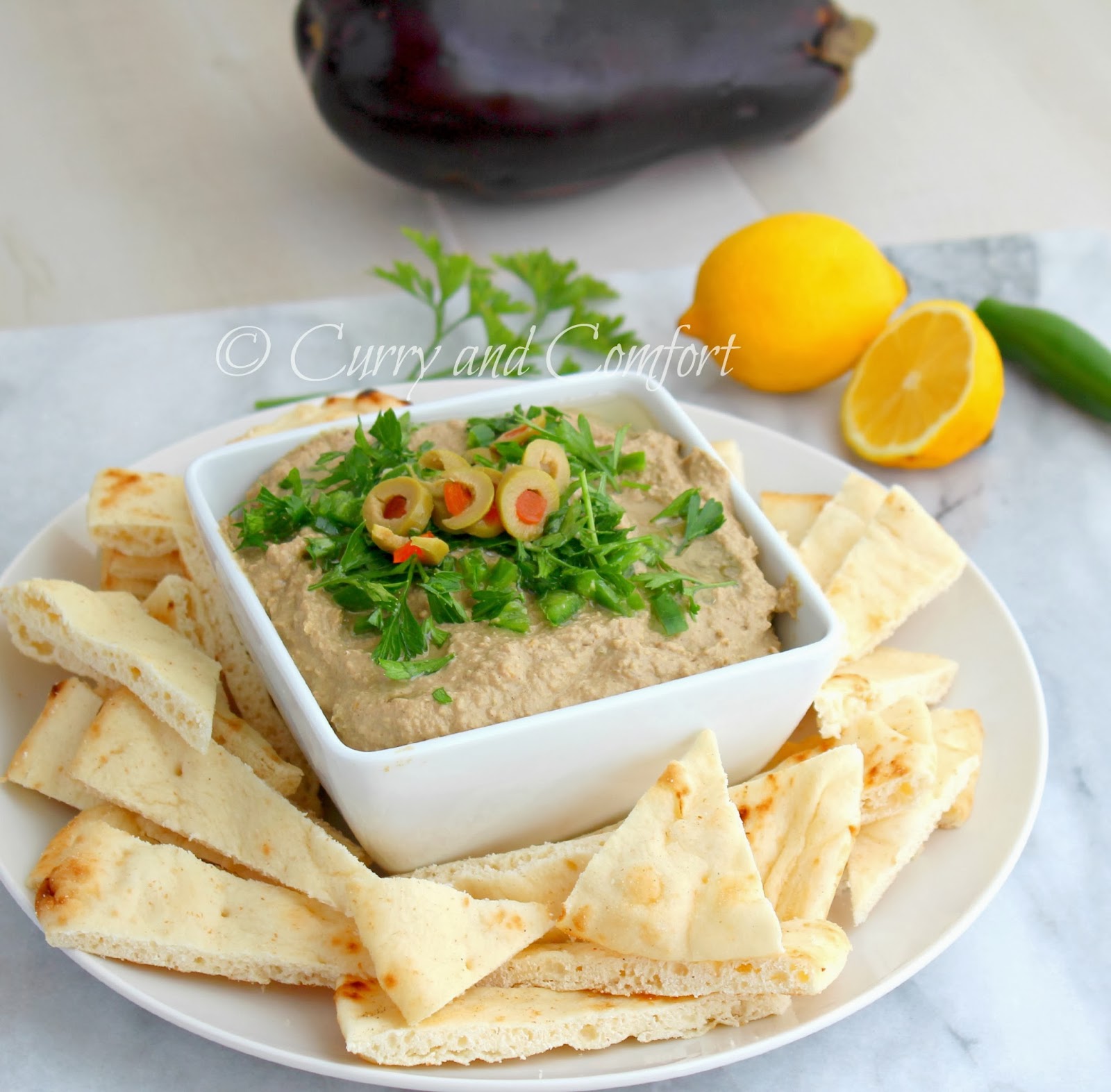 Kitchen Simmer Baba ghanoush (Vegetarian Eggplant Dip)