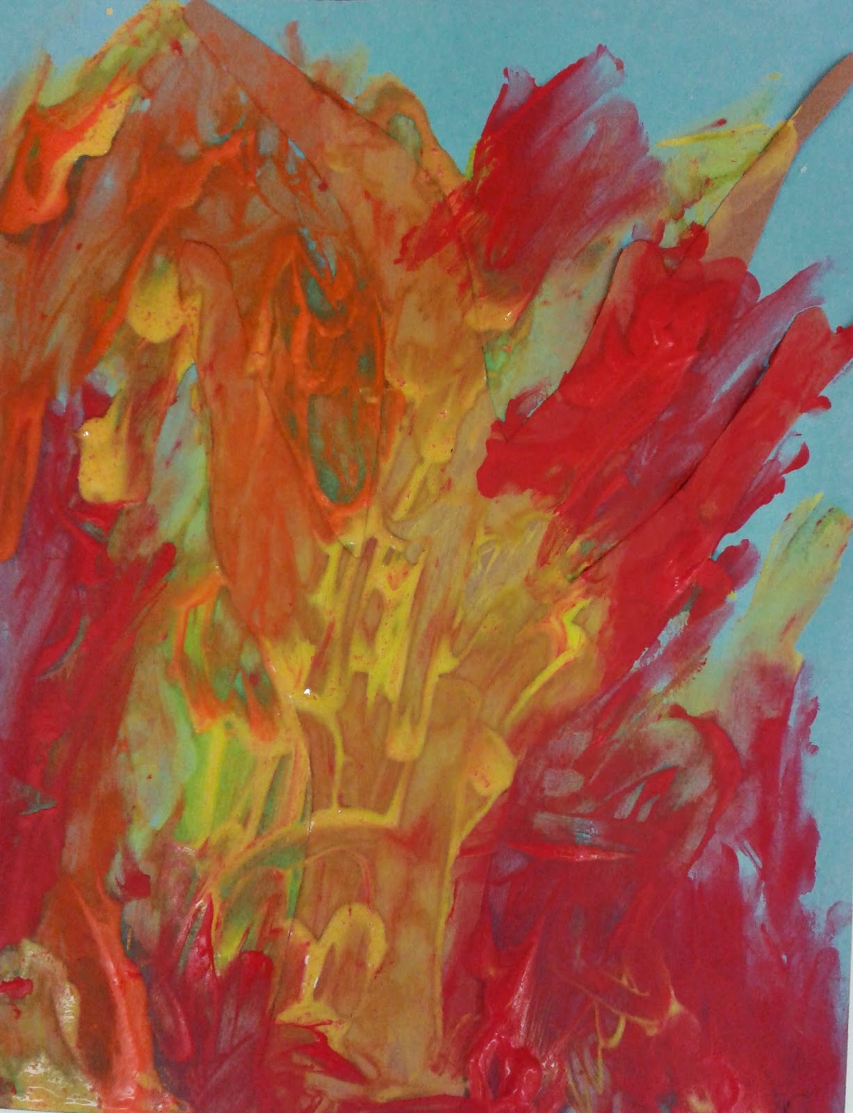 finger painting autumn trees finger painting autumn trees