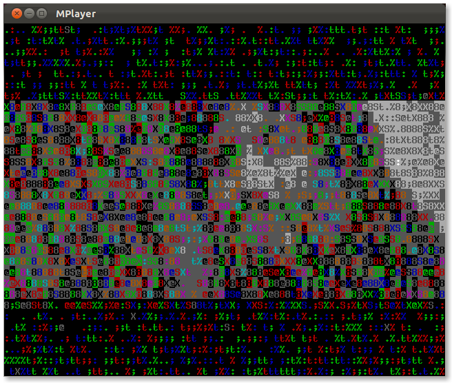 Play Movies in ASCII art using mplayer Just for Fun