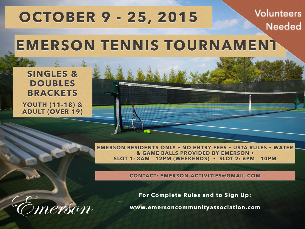 Autumn Walk Emerson 2015 Emerson Tennis Tournament