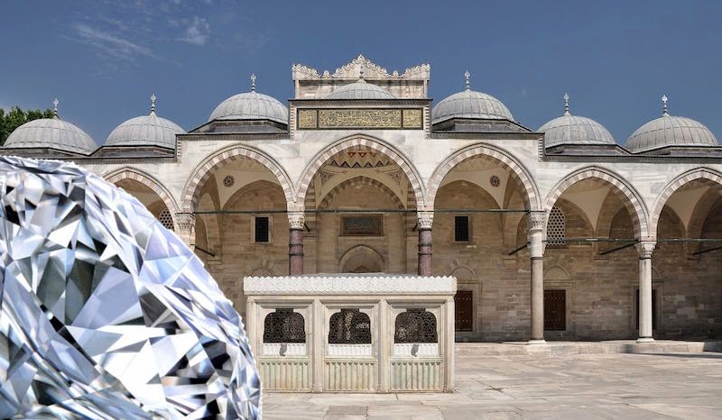 Get Suleymaniye Mosque Section Background