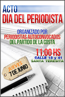 Periodistas Autoconvocados de La Costa invitan a acto por Día del Periodista 2 Dia Periodista