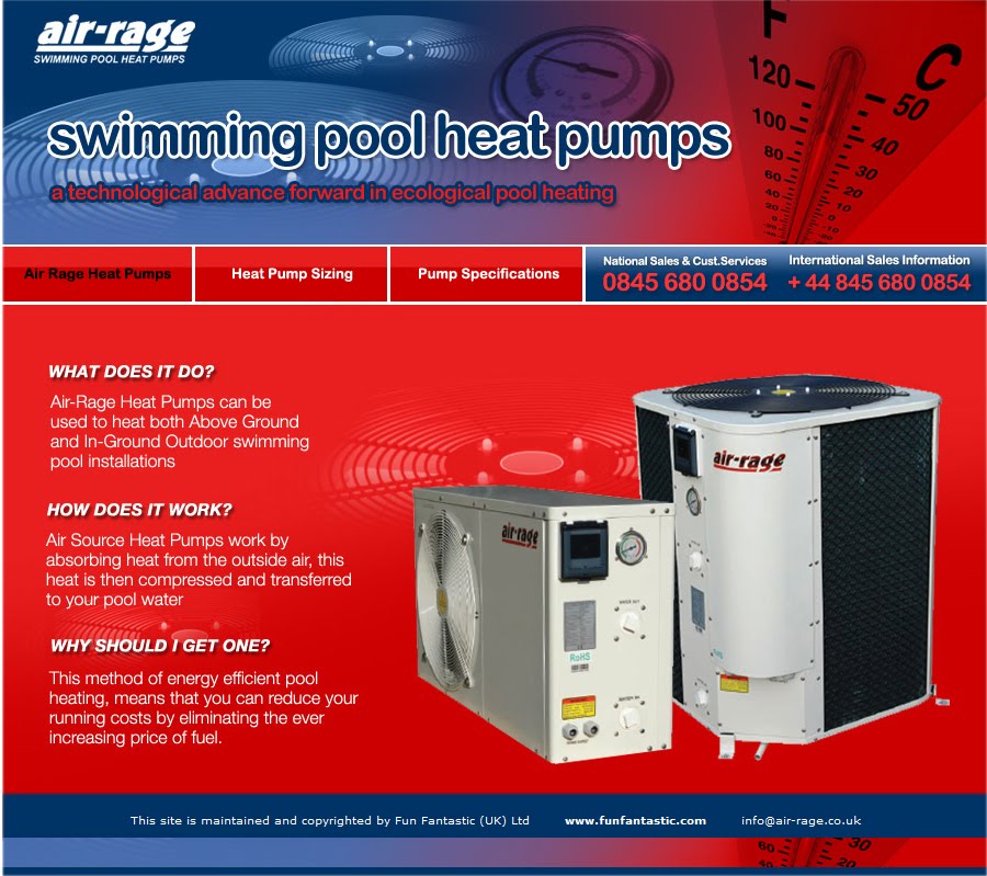 Fun Fantastic UK Ltd AirRage Swimming Pool Heat Pumps (Eco Heating