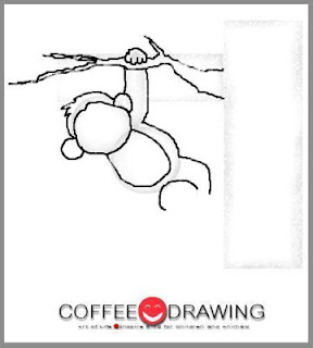 สอนเด็กวาดการ์ตูน รูปลิง แบบง่ายๆ step 13