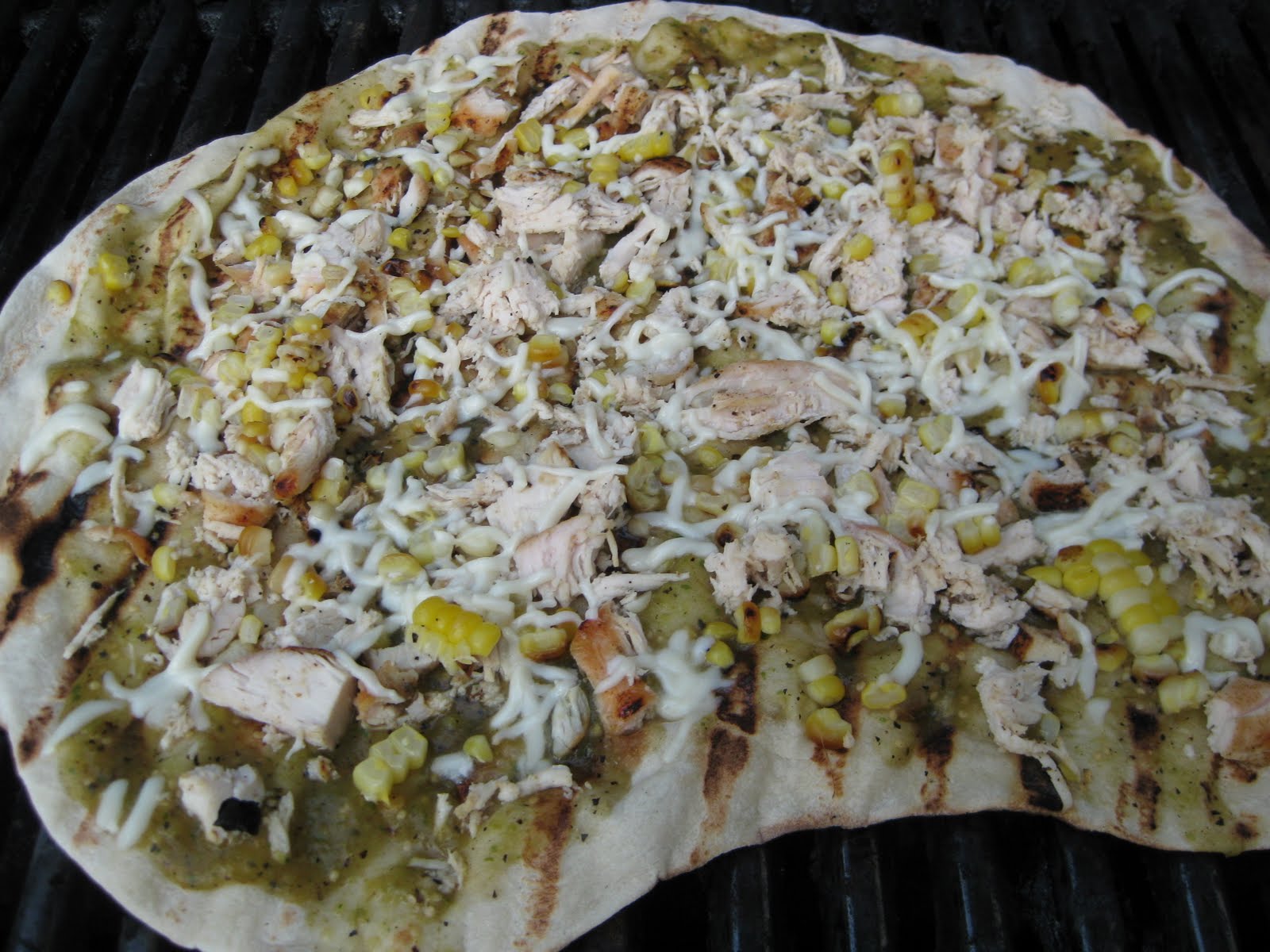 Cooking With Wolfes Grilled Green Chile Chicken Pizza