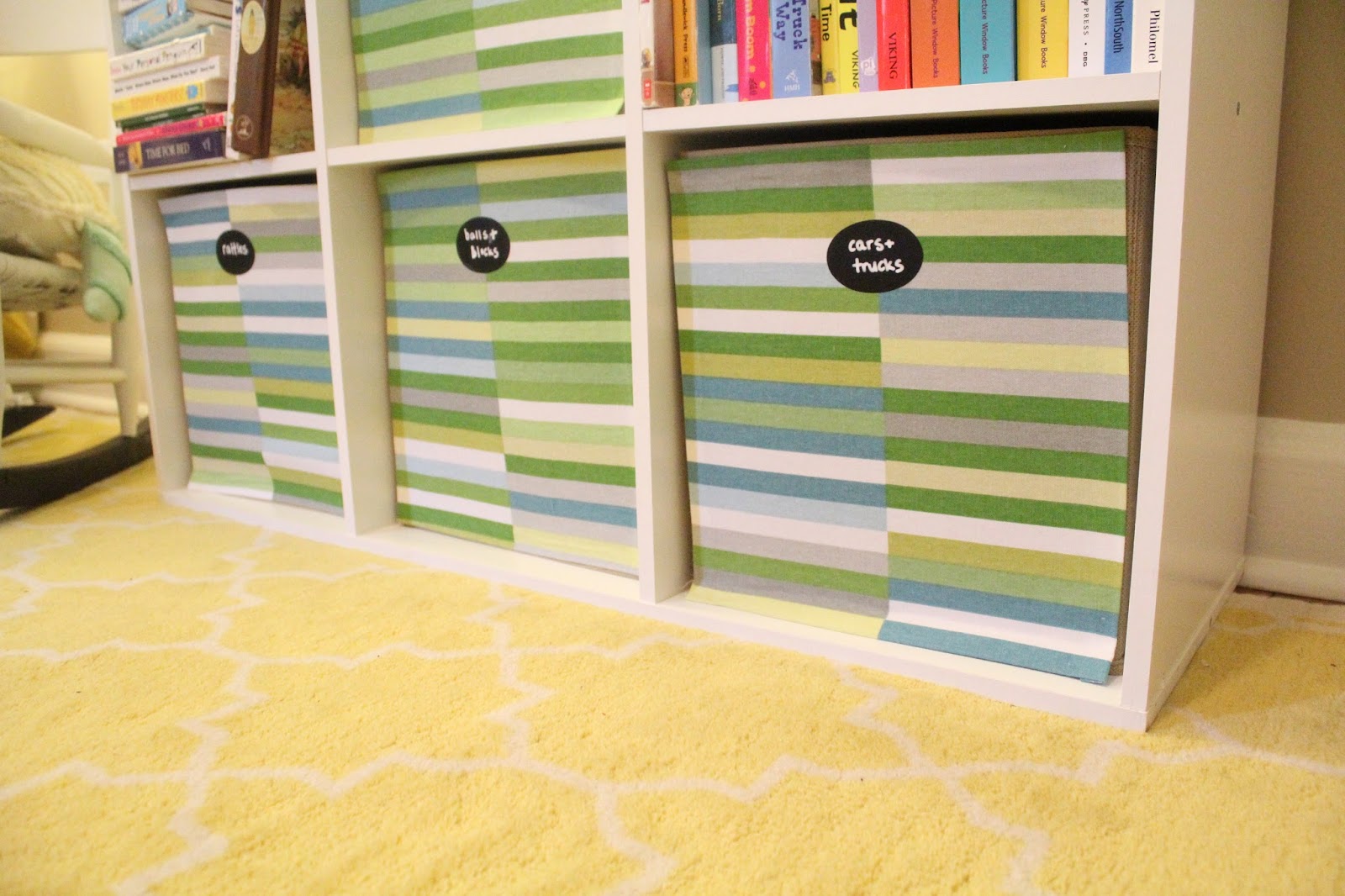Ten June How to Spruce Up Cloth Storage Bins with Fabric