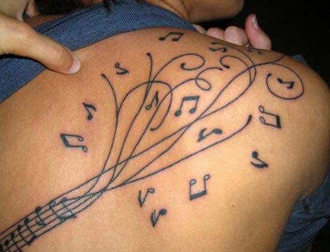 music note designs for tattoos