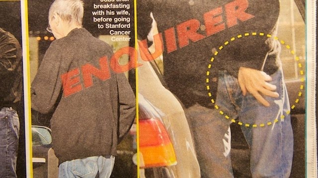 National Enquirer shows photos of Steve Jobs which was taken today.