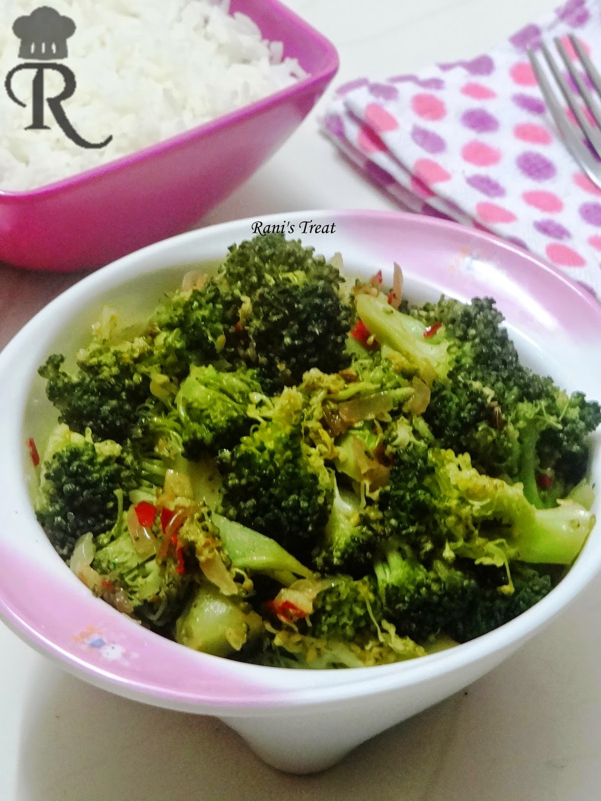 Rani's Treat Quick Broccoli Stir Fry Indian Style Broccoli Stir Fry