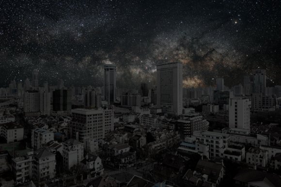 Thierry Cohen fotografia photoshop cidades noite céu estrelado
