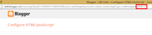 How to find Blogger widget Id and section Id