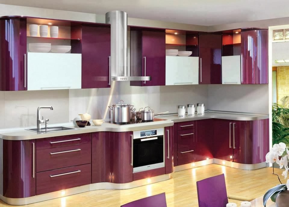 Arredim Shtëpie: Modern purple kitchen designs