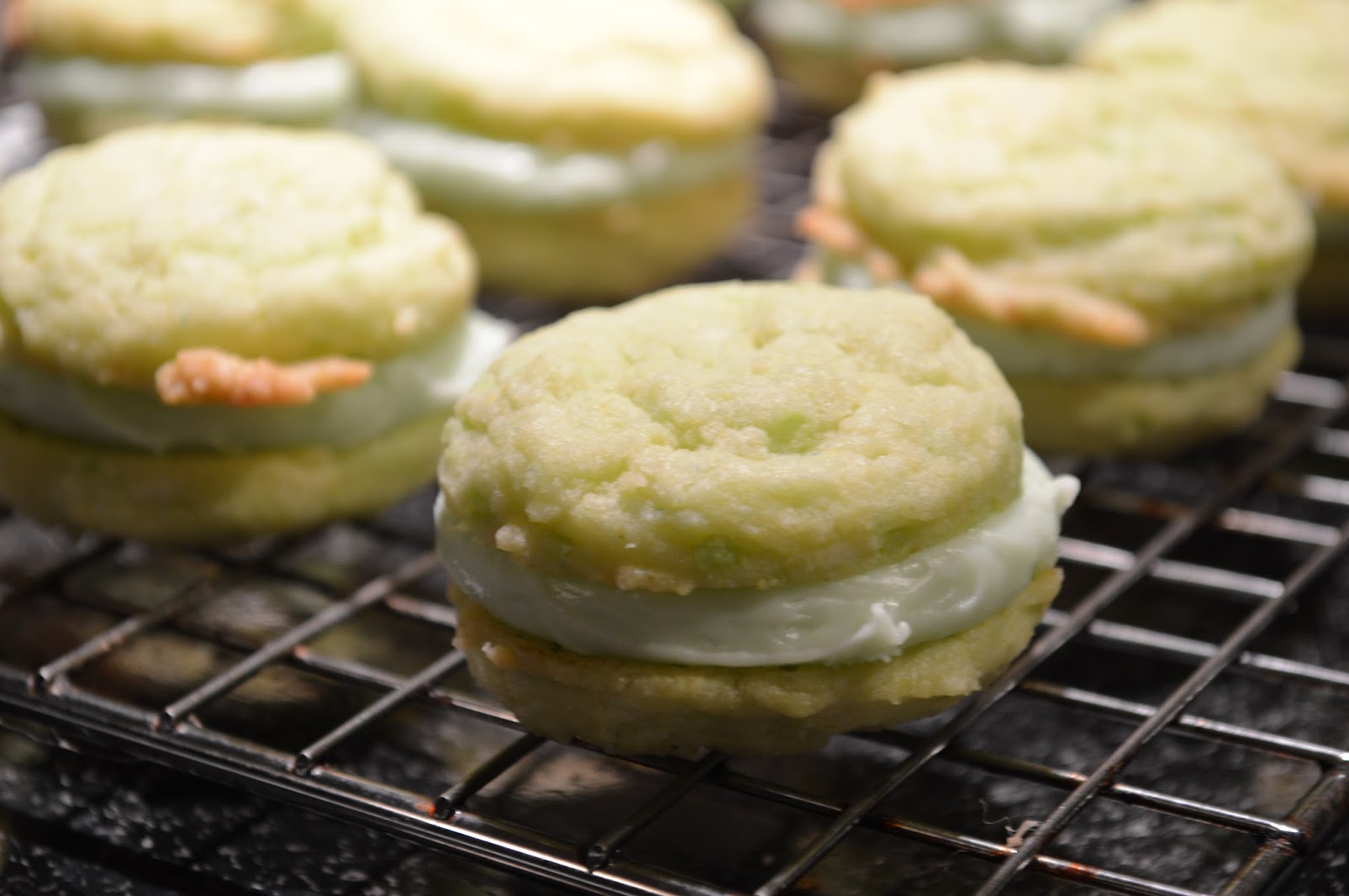 Clever Soiree Key Lime Cookie Sandwiches