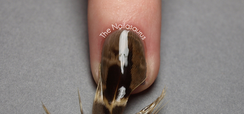 real feather nail art tutorial