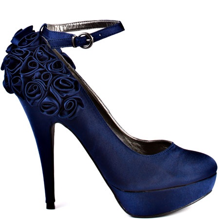 navy heels wedding