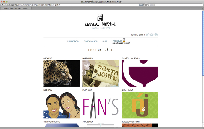 imatge de la pàgina de disseny gràfic de la nova web ©imma mestre cunillera imatge de la nova web ©imma mestre cunillera