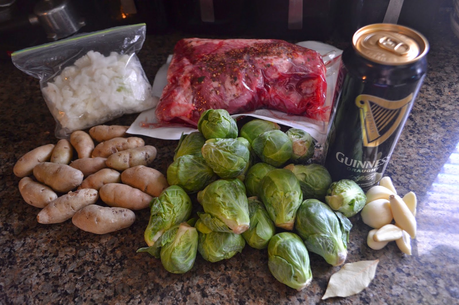 Thrifty Artsy Girl Crock Pot Corned Beef and Brussel Sprouts with Guiness