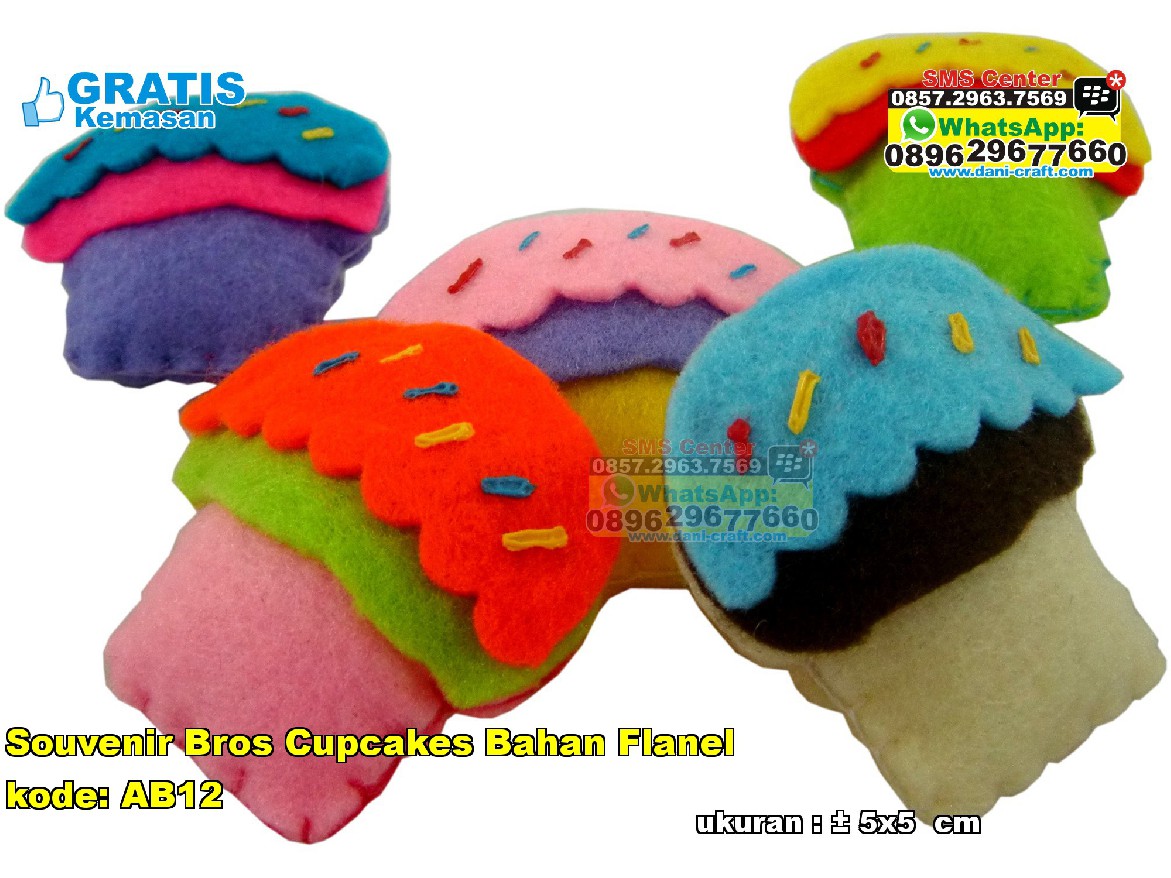 Souvenir Bros Cupcakes Bahan Flanel Souvenir Pernikahan souvenir bros cupcakes bahan flanel souvenir pernikahan
