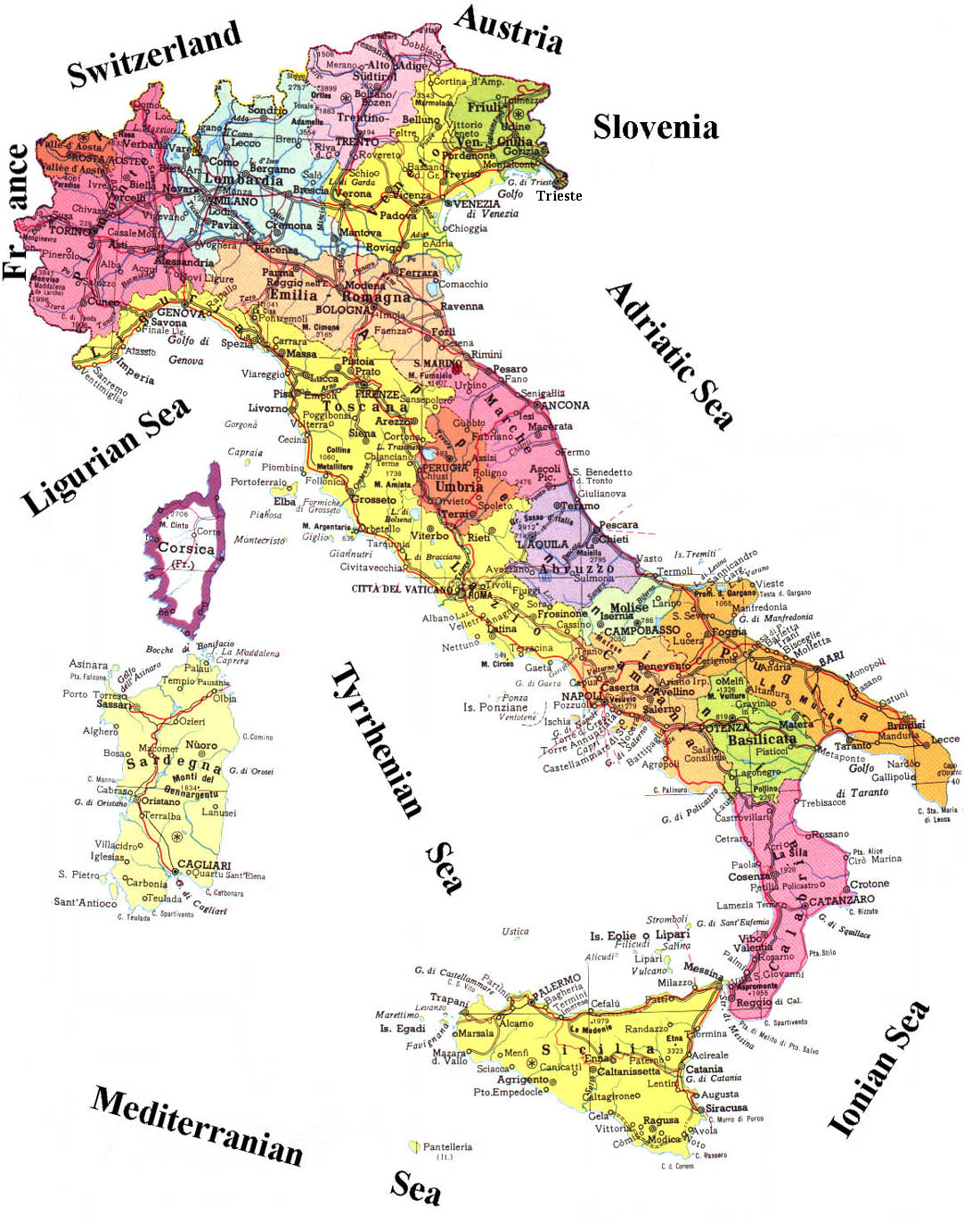 Mapa De Itali