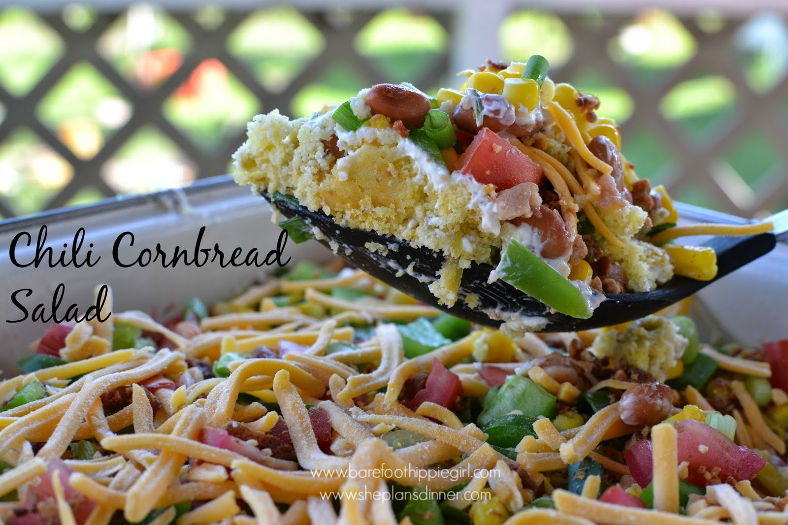 Barefoot Hippie Girl Chili Cornbread Salad