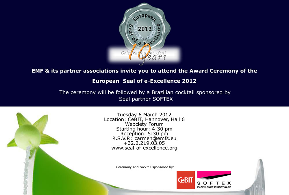 EMF News Join the European Seal of eExcellence award ceremony and get