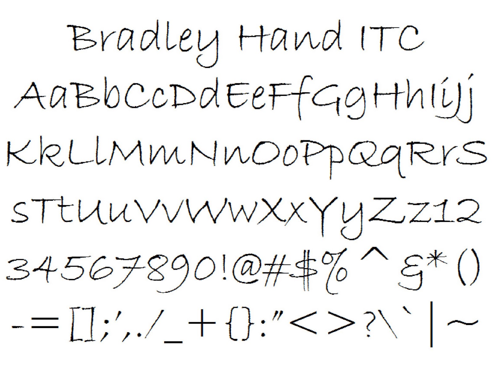 Download Fonts Bradley Hand