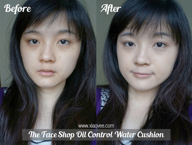 The Face Shop Oil Control Water Cushion review, face shop review, face shop cushion review, face shop foundation review, face shop before after