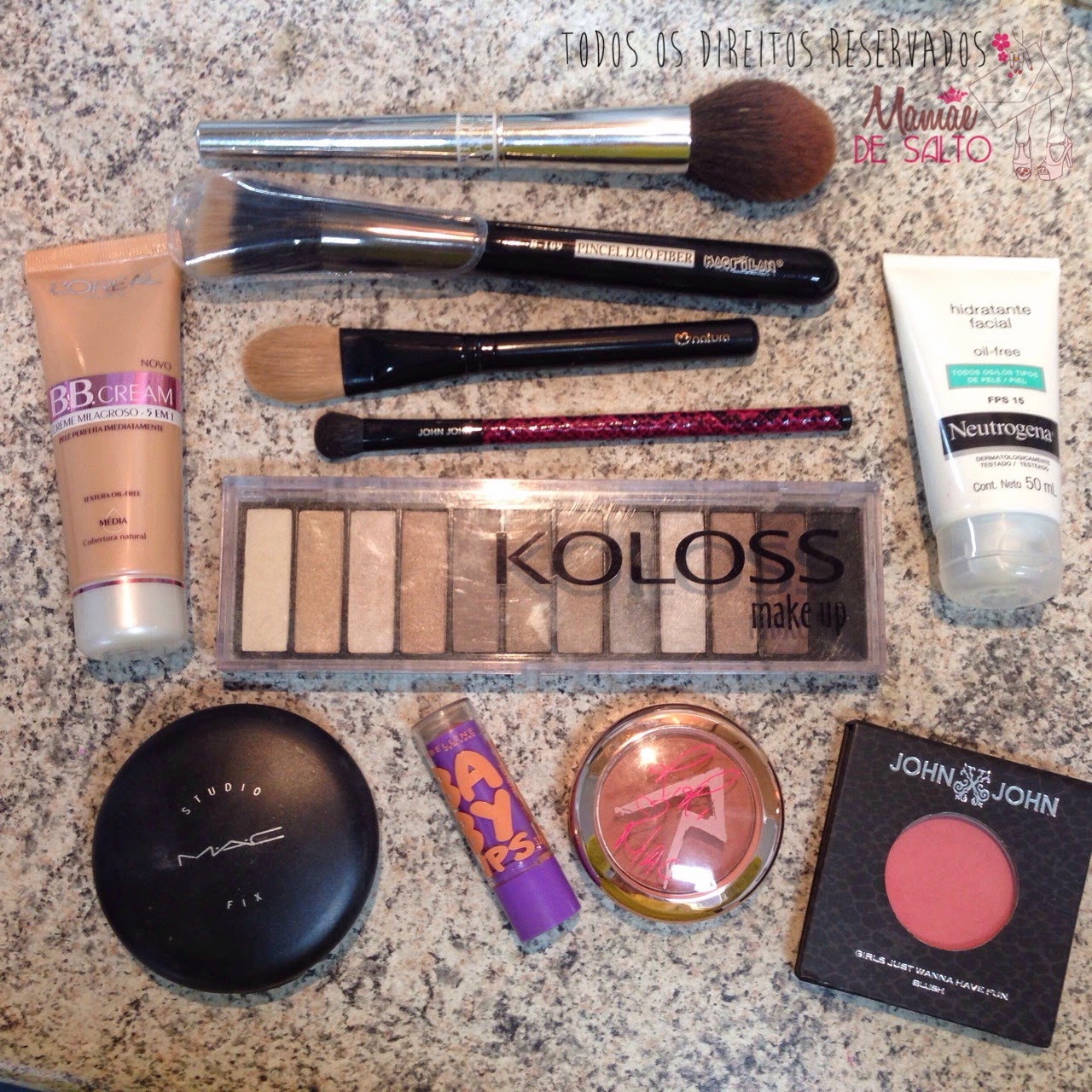 tutorial maquiagem básica da mamãe lista de produtos usados - todos os direitos reservados ao blog Mamãe de Salto
