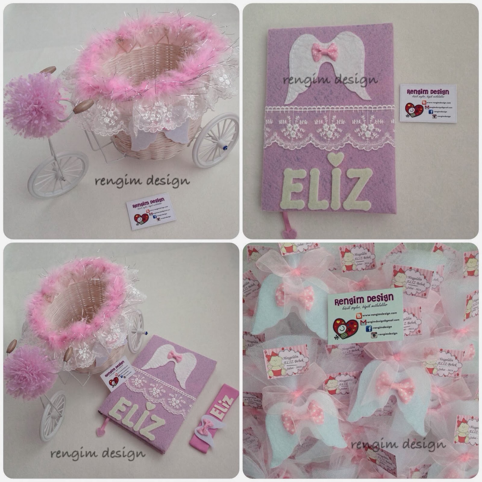 Rengim Design Keçe Bebek Şekeri / Tema Melek (Eliz Bebek)